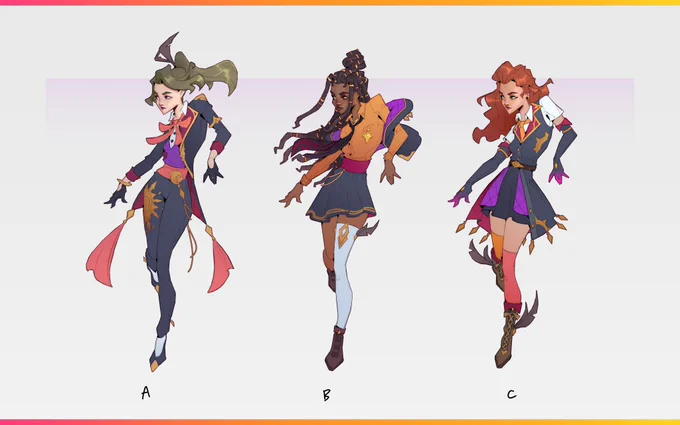 Fantasy Academia student outfits  