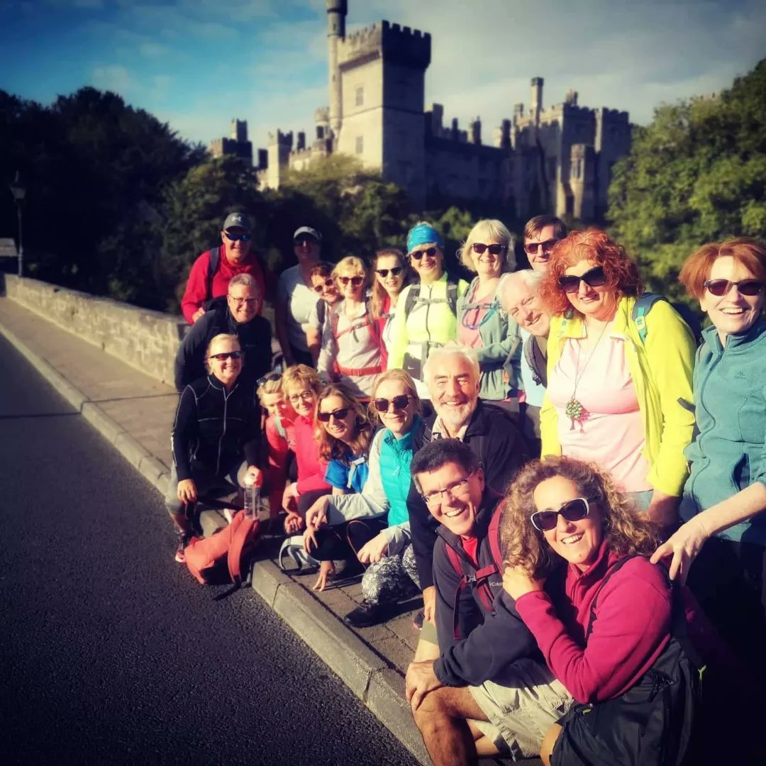 Waterfordcamino's tweet photo. Beautiful Lismore as we set out on stage 4 of St Declan's Way. Thanks Gearoid at @LismoreHC for sending us on our way ☀️#stdeclansway #pilgrimpaths #irishcamino #camino #tourism #travel #failteireland #discoverireland #irelandsancienteast https://t.co/fJo2n58HVr