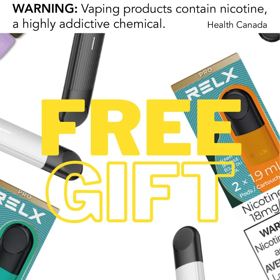 NOW is the perfect time to try the RELX pre-filled pod system. Buy 4 packs  & get a FREE Essential Device OR a FREE pack of Sunny Sparkle RELX Pro pods.  Promotion