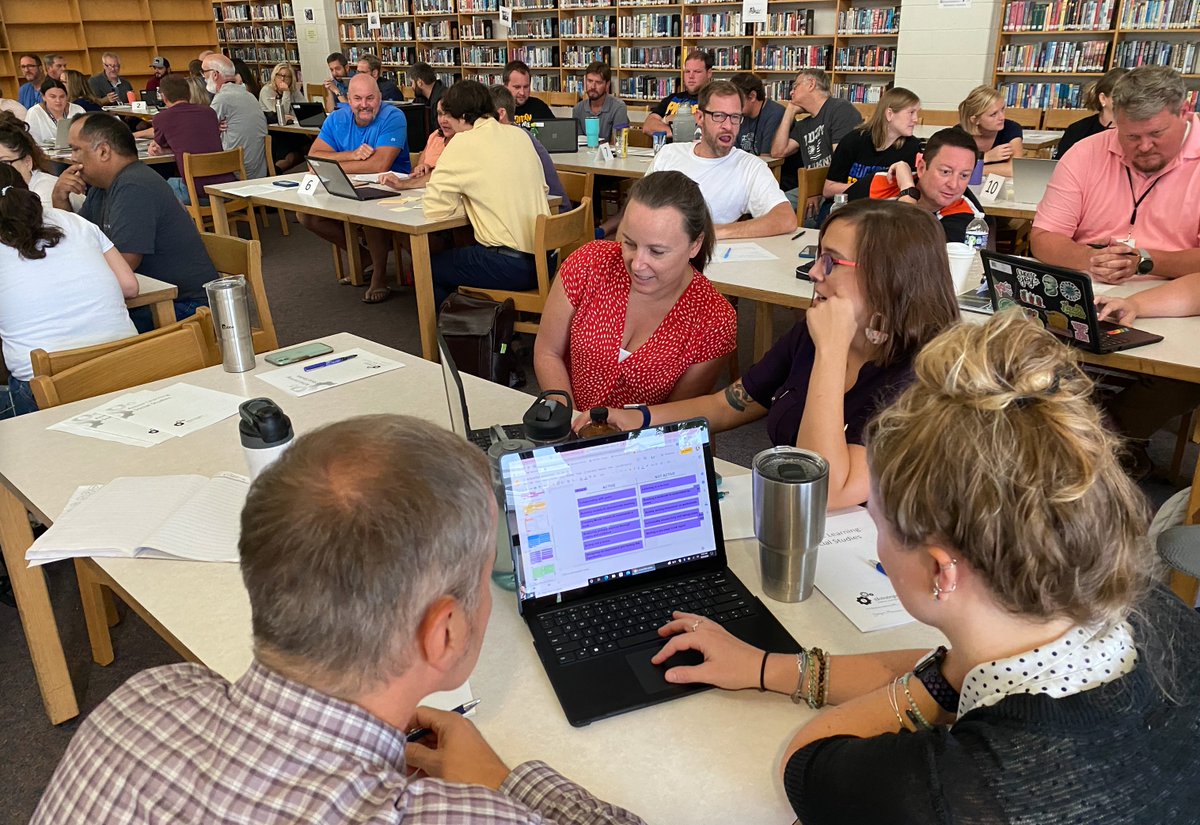 s3strategies's tweet photo. Active Learning strategies with teachers in New Hanover County Schools, NC! Love seeing teachers engaged in the learning!! @NHCSTV @s3strategies @LeahWetzler #studentengagement #activeleanring #purposefulPD https://t.co/r6TeIZfVrV