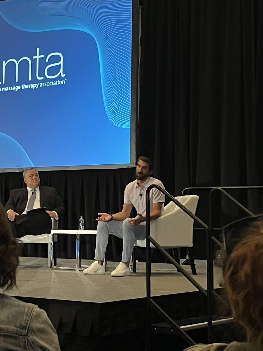 RhodeIslandAMTA's tweet photo. AMTA 2022 National Convention… Our keynote speaker Olympian Michael Phelps!!! @AMTAmassage @MichaelPhelps #AMTAConv22 #ClevelandOhio #Olympian #RIAMTA #MassageLife https://t.co/TfvvJkVExr