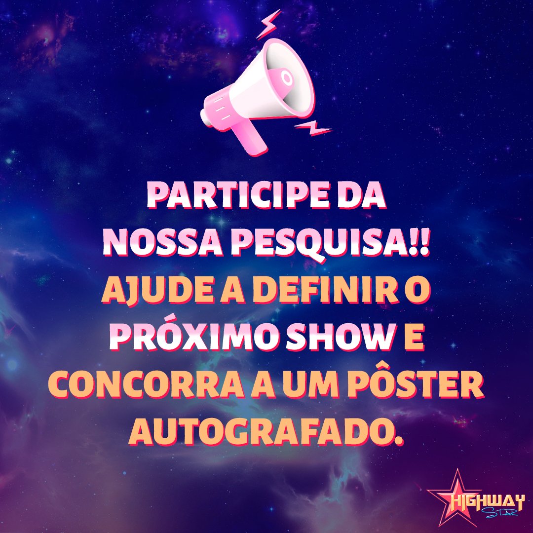 followhwstar's tweet photo. O MOMENTO DE VOCÊS DECIDIREM O FUTURO CHEGOU!
A gente fala que usamos as pesquisas para definir a nossa agenda de eventos? Pois é, temos uma pesquisa novinha para vocês!
Todos que responderem até 10/09 concorrem no nosso sorteio especial!
Participe:
🔗https://t.co/lU4ZQM93WX https://t.co/zWhPS4DhwL