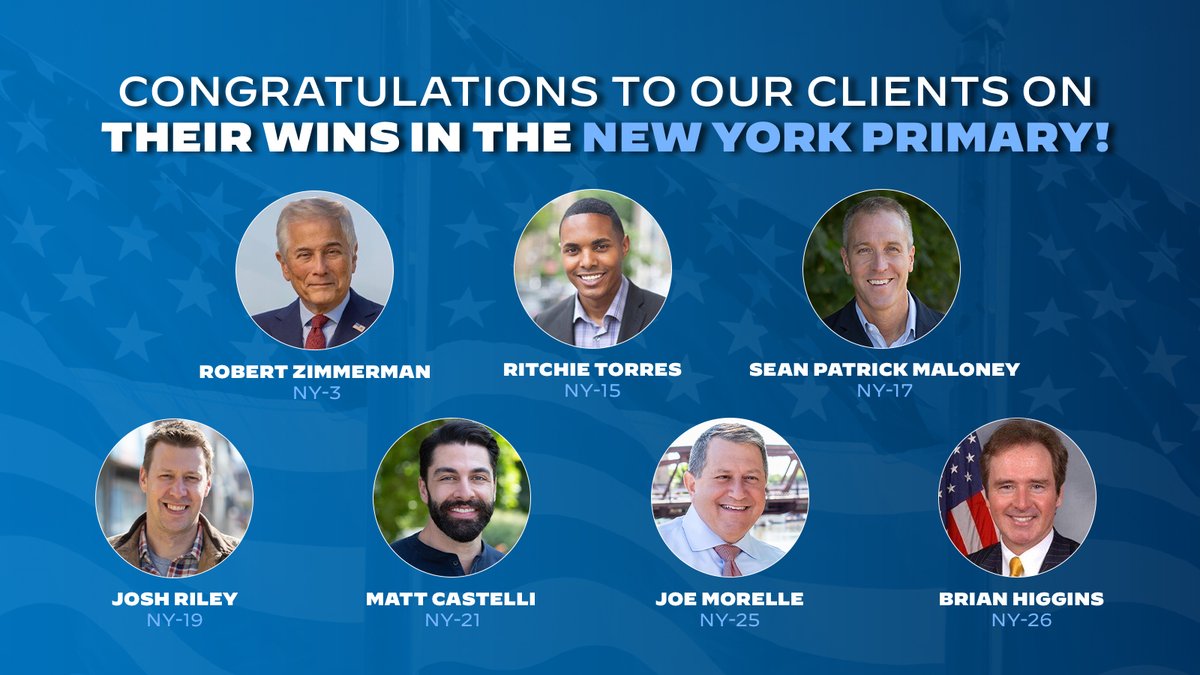 Victory! SKDK is proud to have been a partner to many of the winning candidates in Tuesday’s unprecedented August primary <a href="/spmaloney/">Sean Patrick Maloney</a>, @Higgins4WNY, <a href="/votemorelle/">Joe Morelle</a>, <a href="/RitchieTorres/">Ritchie Torres</a>, <a href="/ZimmermanforNY/">Robert Zimmerman for Congress</a>, <a href="/JoshuaUE99/">Josh Riley</a>, and <a href="/CastelliMatt/">Matt Castelli</a>. #SKDKNews