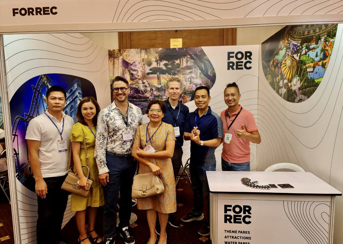 CaleHeit's tweet image. It’s a wrap! Theme Park Expo Vietnam in Ho Chi Minh City! Thanks to all those who came by the @FORRECdesigns booth.

After Glow Party at the Liberty Central Citypoint roof top organized and sponsored by our friends at Pico Play, Attractionz Consultancy, Vekoma &amp;amp; FORREC!
