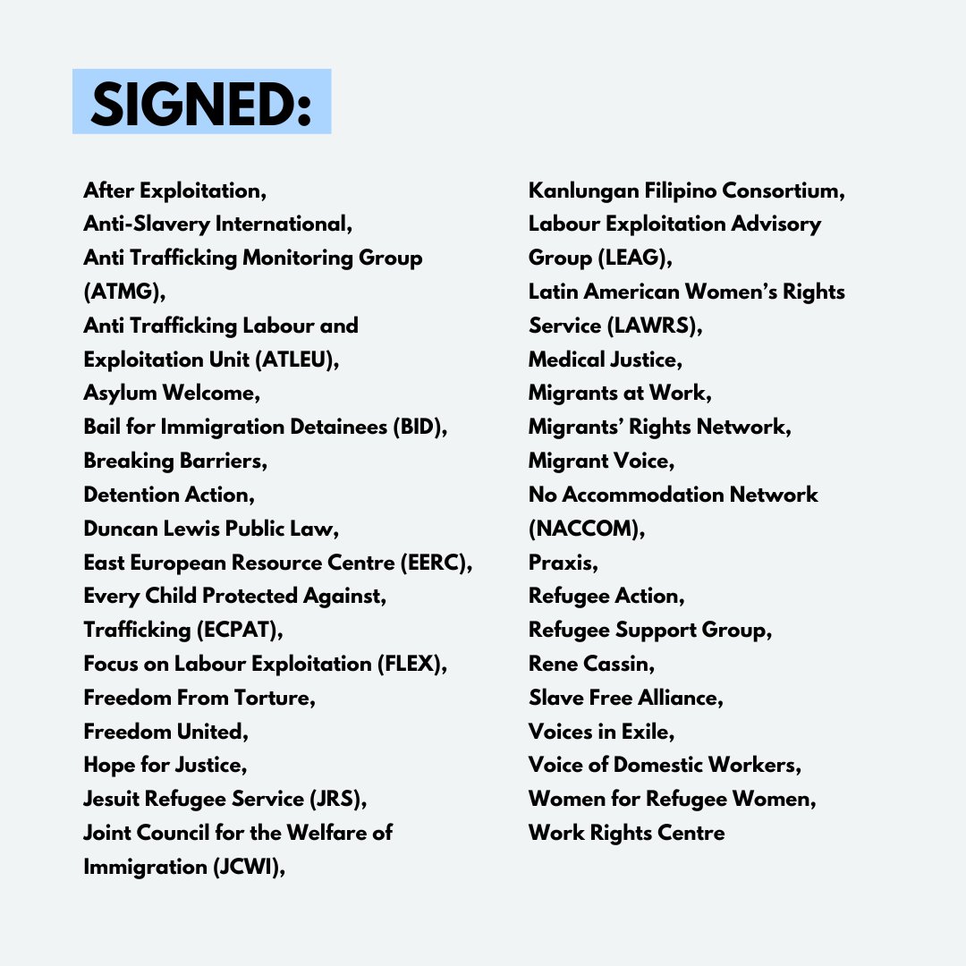 Anti_Slavery's tweet image. Survivors of #ModernSlavery must not be punished for  seeking support ❌

Read our joint letter to @TelegraphNews in response to the editorial: "Modern slavery law ‘is biggest loophole’... legislation exploited by criminals to escape deportation"

tinyurl.com/jcuzs5tc