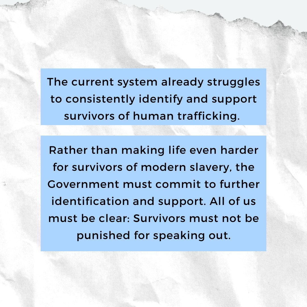 Anti_Slavery's tweet image. Survivors of #ModernSlavery must not be punished for  seeking support ❌

Read our joint letter to @TelegraphNews in response to the editorial: "Modern slavery law ‘is biggest loophole’... legislation exploited by criminals to escape deportation"

tinyurl.com/jcuzs5tc