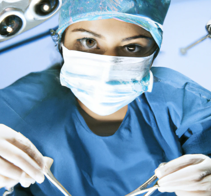 JacobFredsoe's tweet photo. So, I just got access to DALL·E 2, the new AI system that can create realistic images and art from a description in natural language.
I would freak out if I looked this AI generated surgeon in the eyes
#dalle2 promt: "surgeon mid operation as stock foto" https://t.co/tFfY8xx1xS