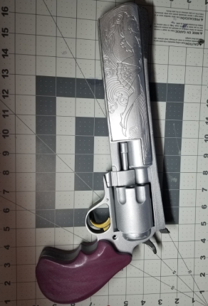 couple days ago printed and painted "SlukaIndustries's"   Ambassador from Team Fortress 2.  not a big<a href="/tag/3dprinting"class="tags"><span>#3dprinting</span></a><a href="/tag/tf2"class="tags"><span>#tf2</span></a>