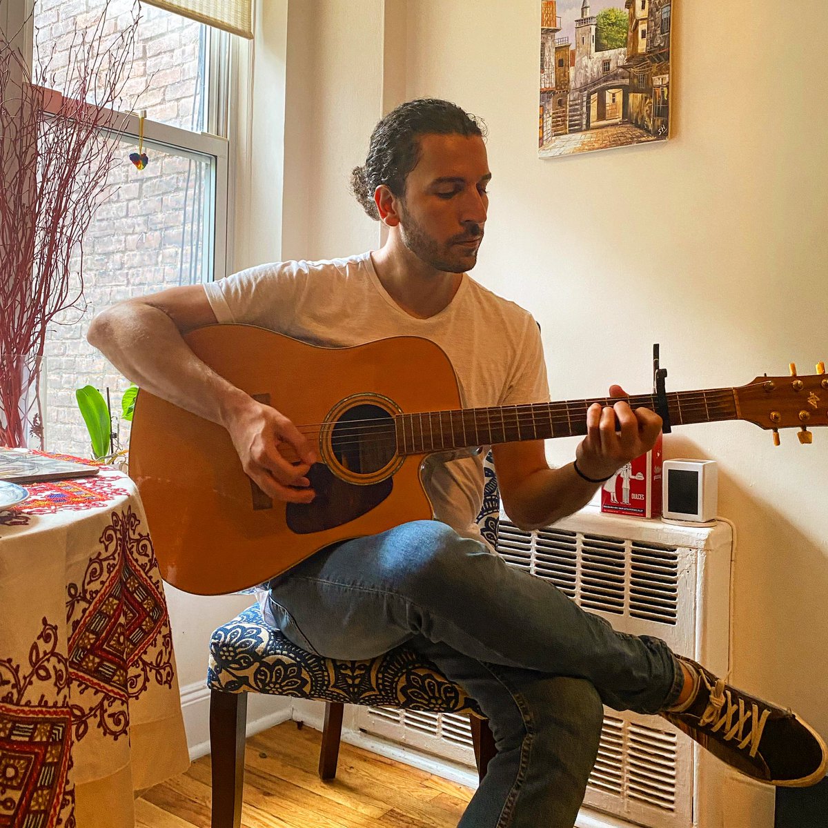 Tristame's tweet photo. Practicing #acoustic versions of the new #EP #songs. 

“Deceiving Sun” out on September 15th. #Pre-order your digital/hard copy here: https://t.co/lAxXATCSvt https://t.co/fQz5xTC9xr