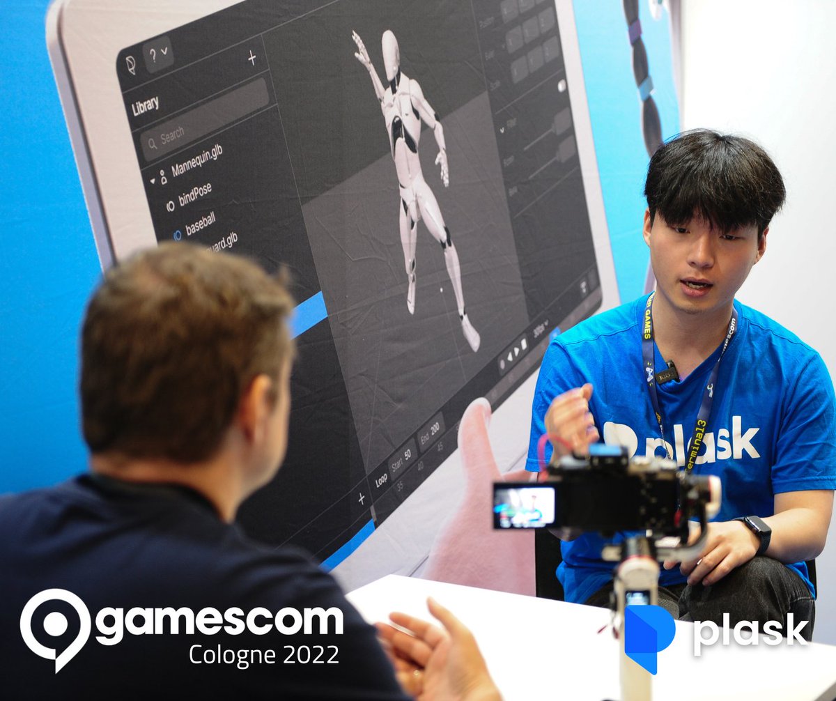 plask_ai's tweet photo. Exciting things are happening at the Plask booth at #Gamescom ๐ฅ
Come and visit us until August 28, Booth C-048B
#3DAnimation #MotionCapture #PLASK #Animation #AI #plask #plaskai #digitalart #3dgraphics #graphicdesign #characterdesign #machinelearning https://t.co/NtMoVX2VIh