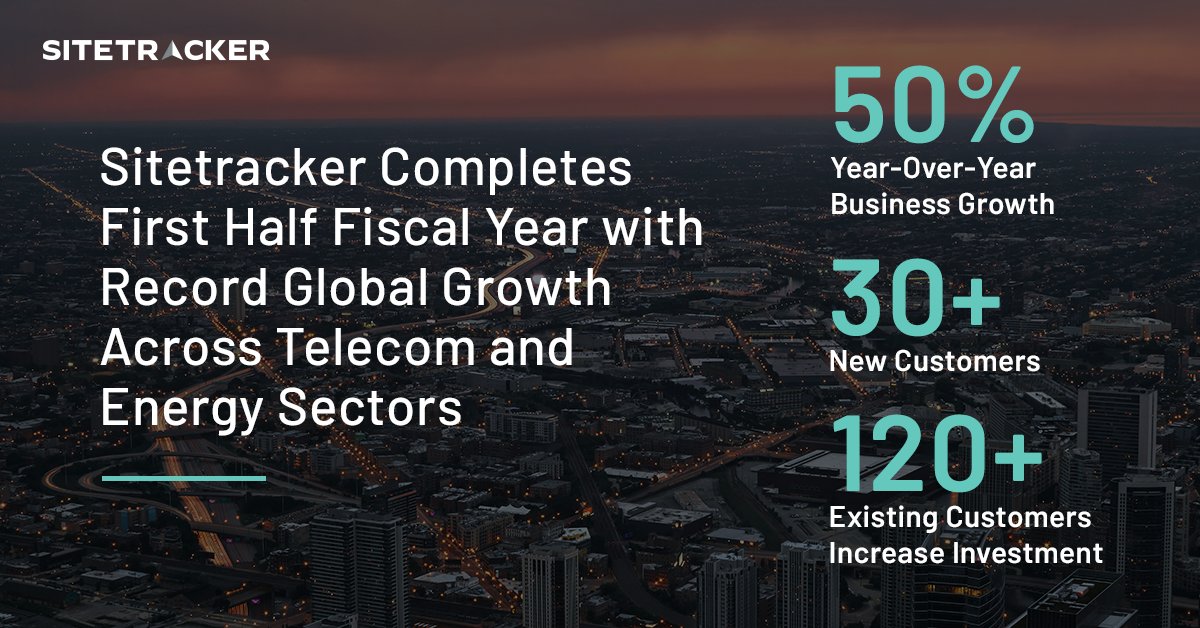 SitetrackerInc's tweet photo. Sitetracker Completes First Half of Fiscal Year With Significant Global Growth Across Telecom and Energy Sectors

Learn More: https://t.co/T7oZDCs89m https://t.co/5s4812jzkl