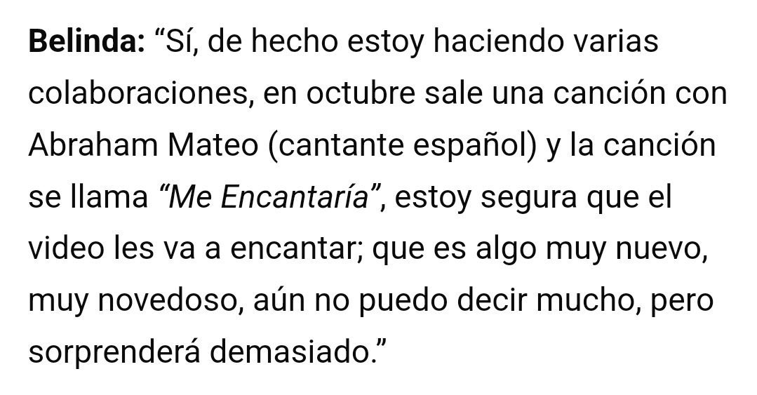 lizsingravedad's tweet photo. “Me encantaría” que llegue Octubre ya!!
Quiero escuchar a Abraham Mateo ft. Belinda! 😍

🔗https://t.co/eDhtH40hHF https://t.co/0Wzany2Gom