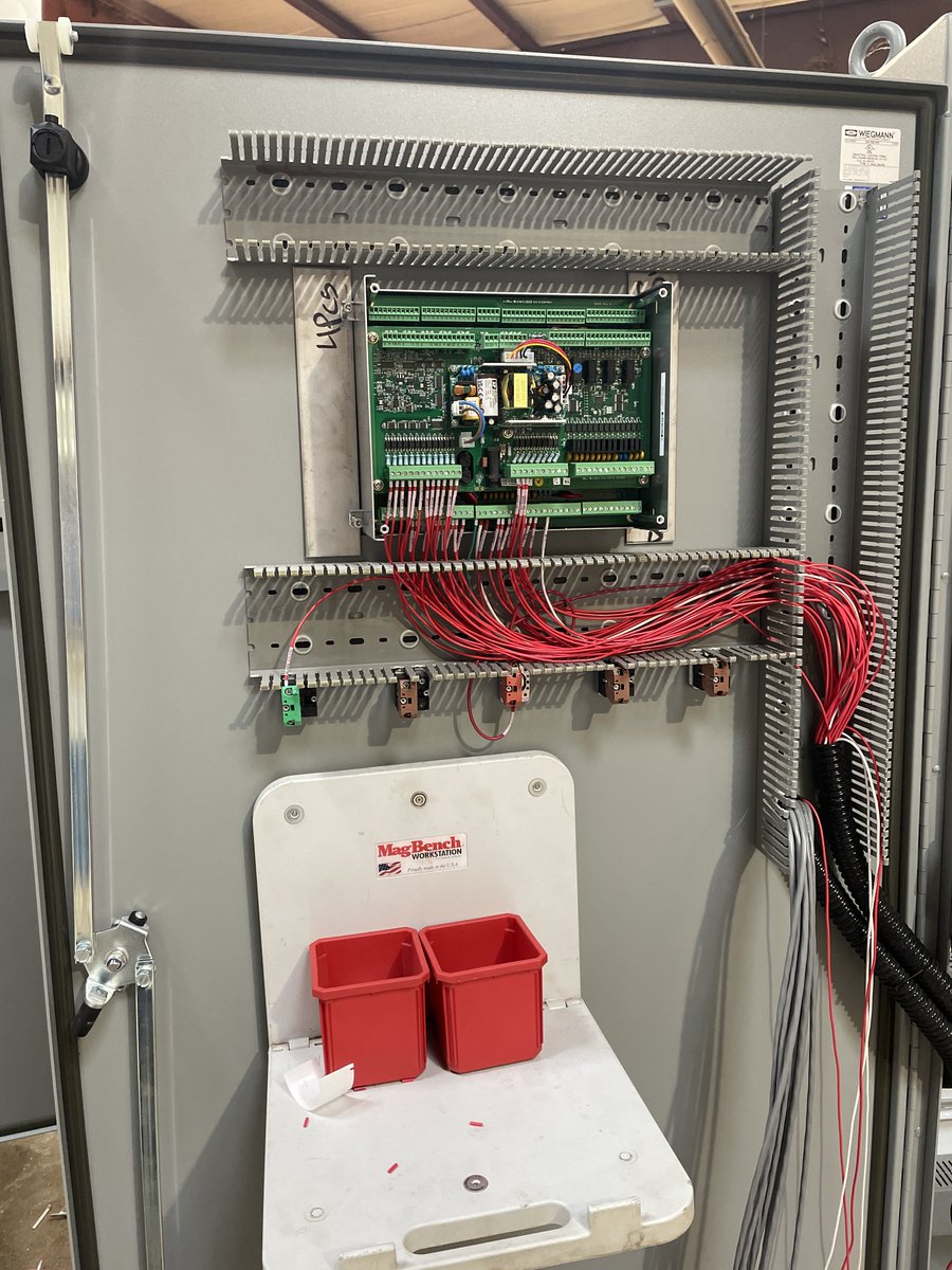 RasMech's tweet image. Assembling 3 new Autoflame control panels in our shop, each at different stages of completion. These panels will allow our customers to manage virtually all boiler processes from a single touch screen!  #combustioncontrols #autoflame #conrolpanel #CombustionAF