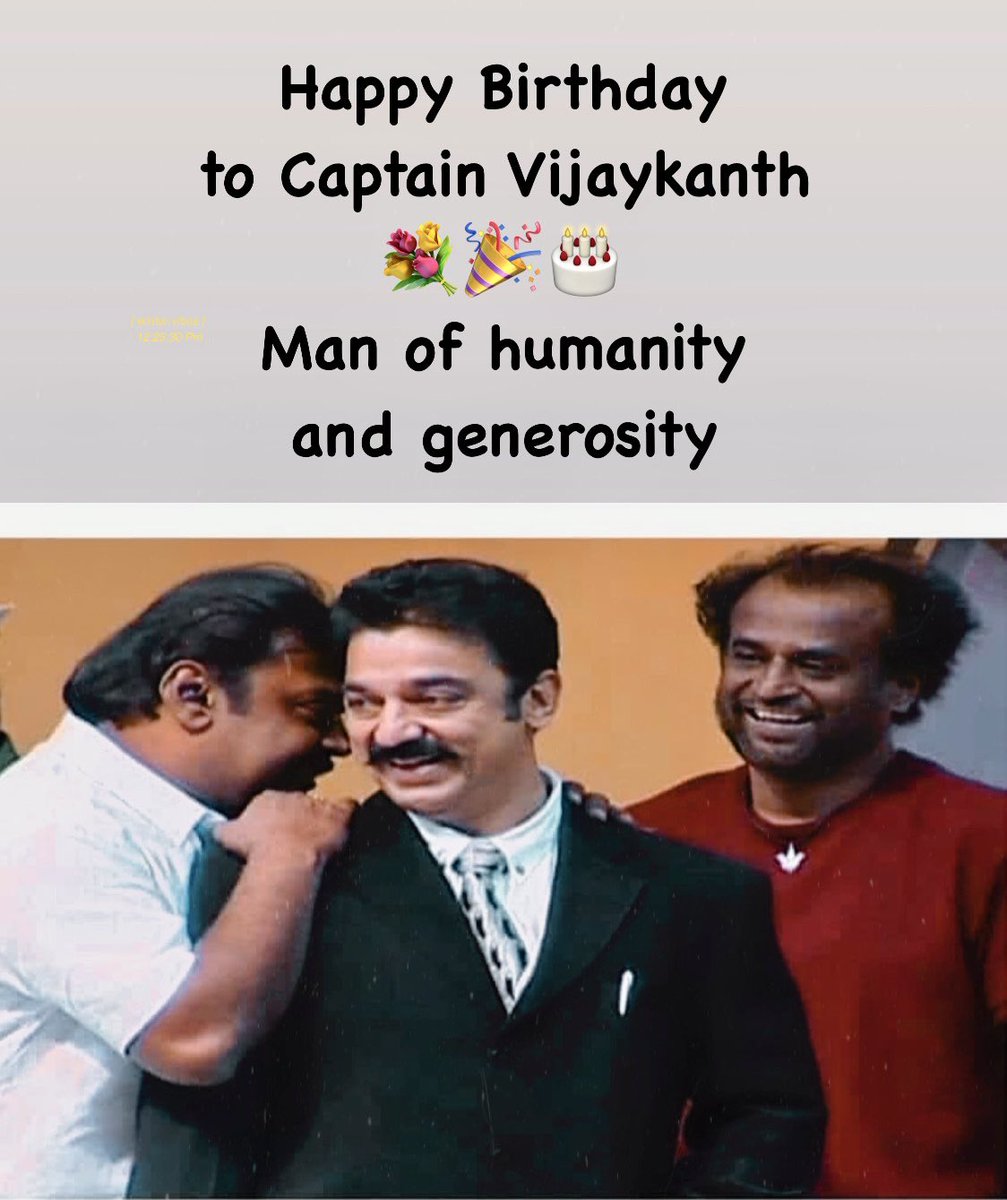 FcLokesh's tweet photo. மெனி மெனி ஹேப்பி ரிட்டர்ன்ஸ் ஆஃப் தி டே கேப்டன்  @iVijaykanth https://t.co/mwLX64lE9f