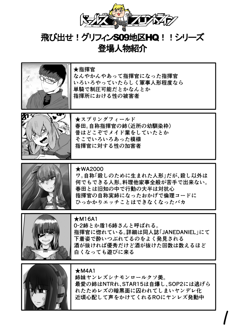 ふとフォルダ整理してたらうちの指揮所の愉快な連中が出てきた
#ドールズフロントライン 