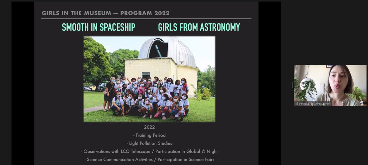 galileoteachers's tweet photo. 🔭🌏🤲 Patrícia Spinelli presenting "Girls in Astronomy – Pursuing gender equity and social justice in science education"
#GHOU2022
@nuclio_pt #MEPSIndia @IASC_Search @SchoolsObs @faulkestel @esia_eu @GlobalSciOpera @IAU_org #PLOAD @pati_spinelli @MuseuAstronomia https://t.co/m6gNUAUtUz