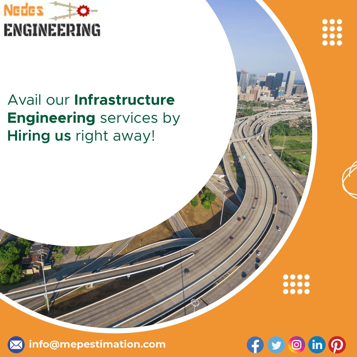 nedes_us's tweet photo. Avail our infrastructure engineering services by hiring us right away.

👉 Get A Free Quote for Estimation!
📞 +1 (708) 381 0900
🌐 https://t.co/H3VUfQ6zZl
📧 info@nedes.us
 #civilengineeringlife #automotiveengineering #engineeringbasics #civilengineeringupdates https://t.co/Q6JpBeJ1V3