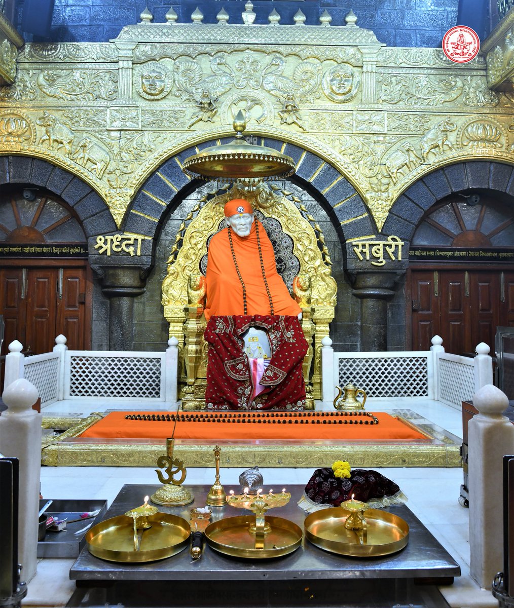 SSSTShirdi's tweet photo. *!! ॐ साई राम !!*
*श्री साईबाबा संस्थान विश्वस्त व्यवस्था,शिर्डी*
*!! ॐ Sai Ram !!*
*Shri Saibaba Sansthan Trust, Shirdi*
≈≈≈≈≈≈≈≈≈≈≈≈≈≈≈≈≈
*आरती :-  शेजारती*
*गुरुवार दिनांक २५ ऑगस्ट २०२२*     
*Aarti : -shejaarti*
*Thursday 25 August 2022* https://t.co/Hj5W4E4xEk