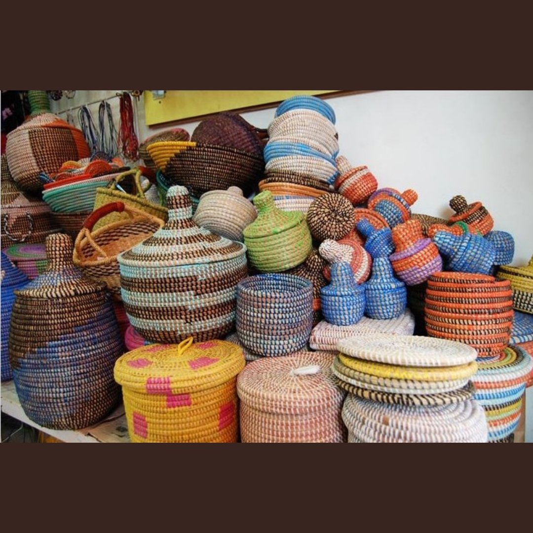 NgoyTha's tweet photo. The Village of Soumbédioune, showcase of Senegalese crafts in Senegal, the heart of Senegal. Here are handmade baskets.

#HandMadeBaskets
#HandMade
#HandCrafted
#WoovenBaskets
#Baskets
#Senegal
#Panafrican
#Panafricain
#Africa
#Afrique
#AfricaCulture
#Learning
#PanafricanWorld https://t.co/Kw6gWkLj3g