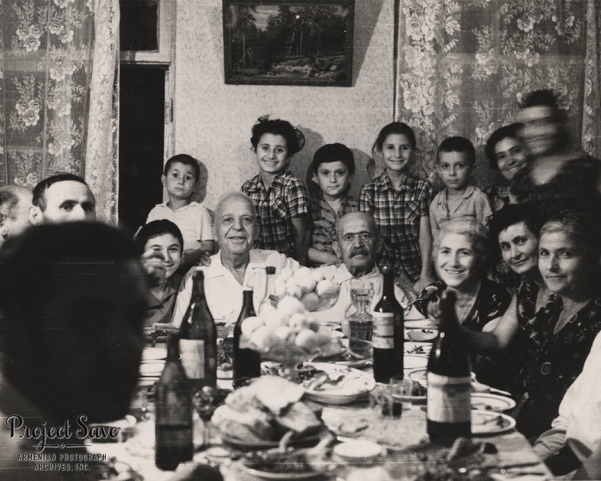 Gozmanian Family gathering in Yerevan, Armenia, 1959

 #ProjectSAVE #wine #family #Armenianfood