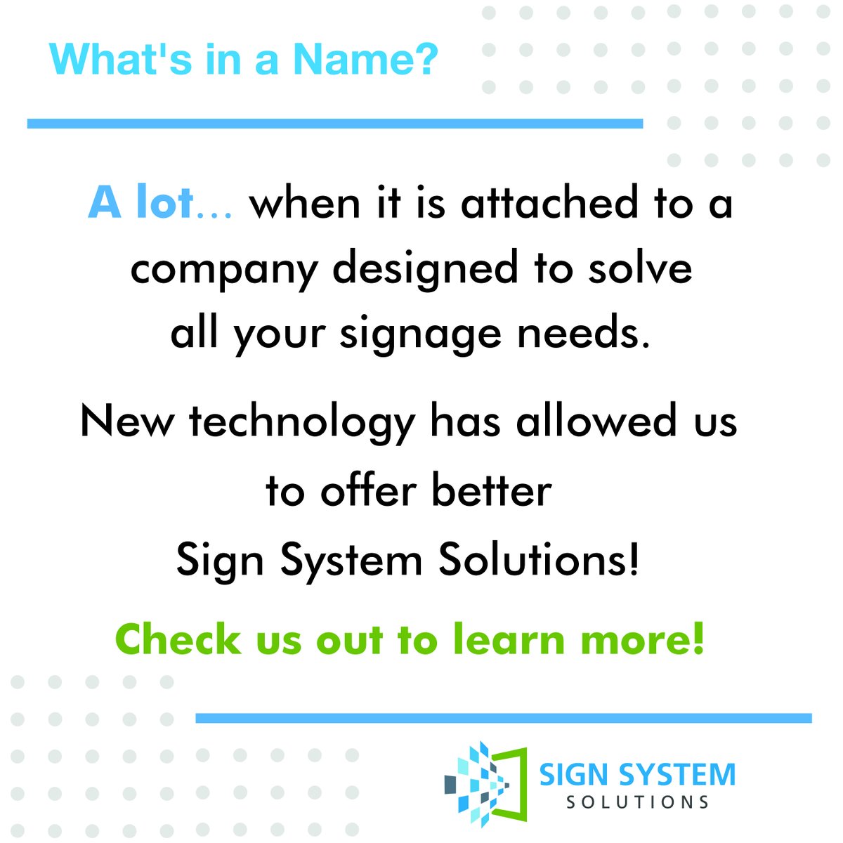 SignSystem1's tweet image. Specializing in full-service wayfinding needs, from planning to designing, manufacturing to installing, paired with new technology, we truly offer best-in-class signage and service! Sign System Solutions  - it's right in our name.

#wayfinding #signdesign #signsystem