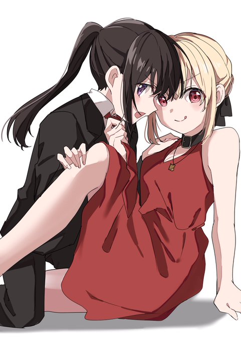 ちさと、ネクタイ引っ張らないでください…ちさたき#リコリコ #LycorisRecoil 