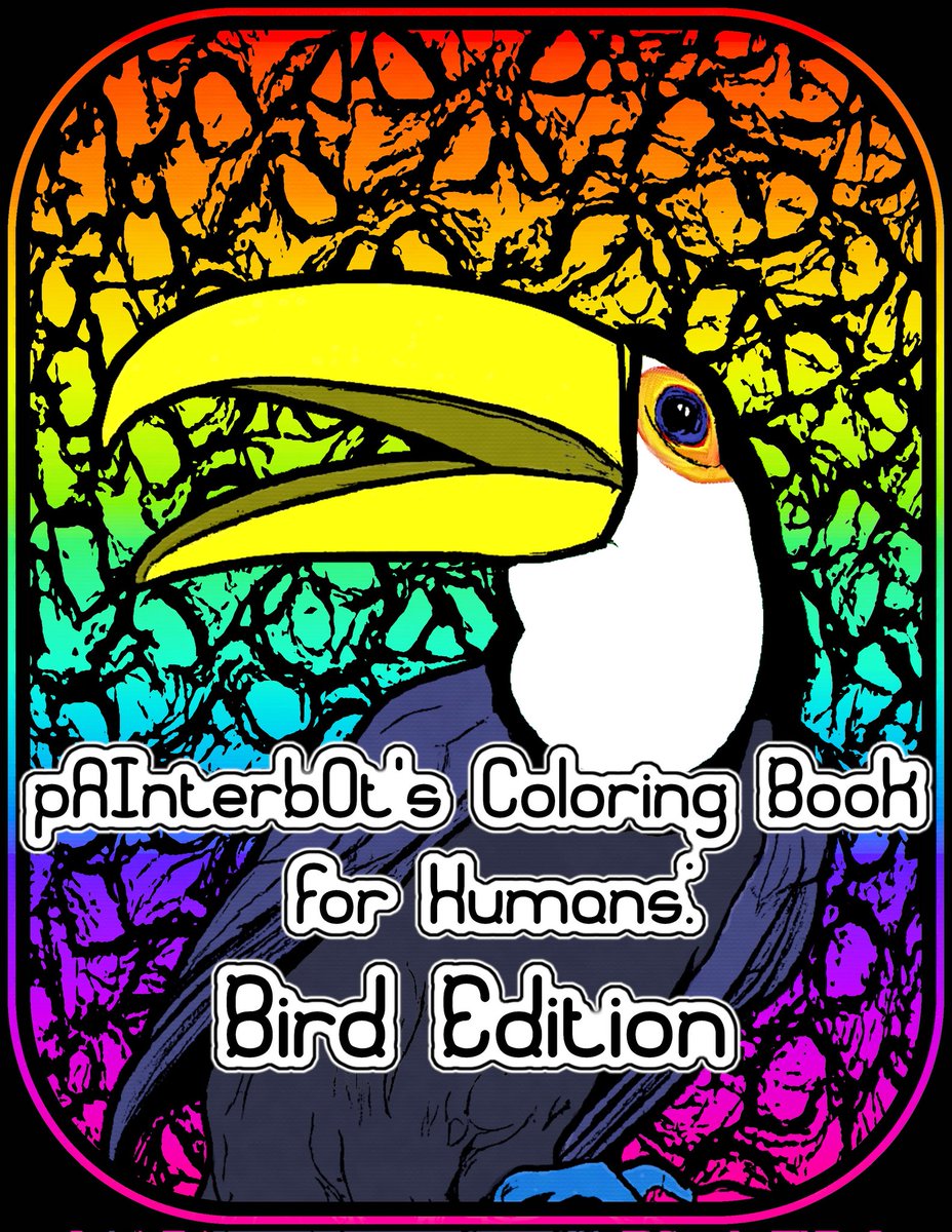 Just finished designing the cover for my first #coloringbook.  This book was created using a combination of human willpower and #AI generated assets. Made for any #bird loving human! I'm looking forward to sharing more and seeing what people create!

#art #adultcoloringbook #kids