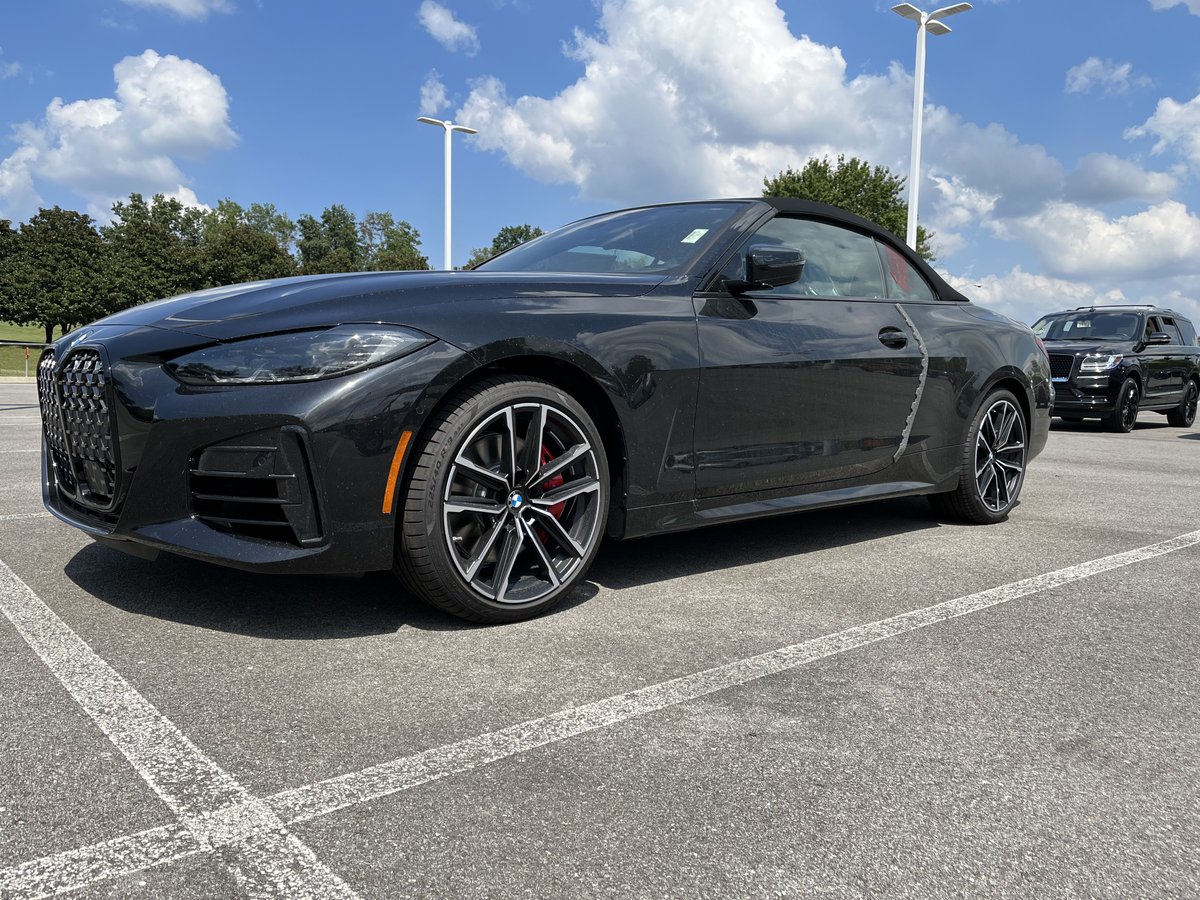 GraysonBMW's tweet photo. Time to unwrap this beauty! Available 2023 M440xi Convertible. Black Sapphire w/ Black Interior.
Details: https://t.co/6BHwdaZ56V.
#my23bmw #endofsummer #m440 #m440xiconvertible #bmwconvertible #4series #m440xi #freshfromthefactory #newcar #newbmw #newm440i #m440i #convertible https://t.co/ef0PqtAIRy