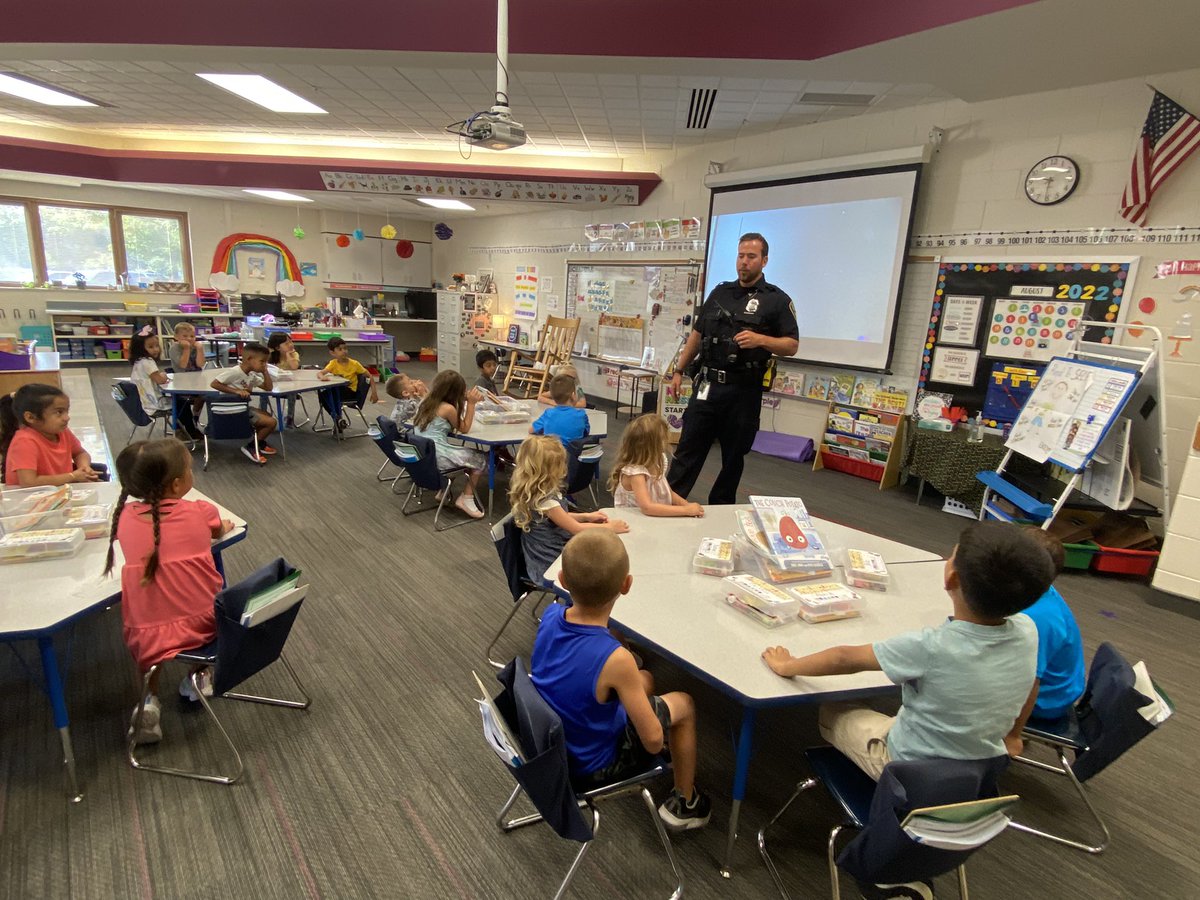 This week we learned how to stay safe at school from Officer Zimmerman or should I say “Officer Cinnamon”!! 🤪 Thanks for teaching these Kinder Kids so many important safety tips! 😃<a href="/TowneMeadow/">Towne Meadow</a>