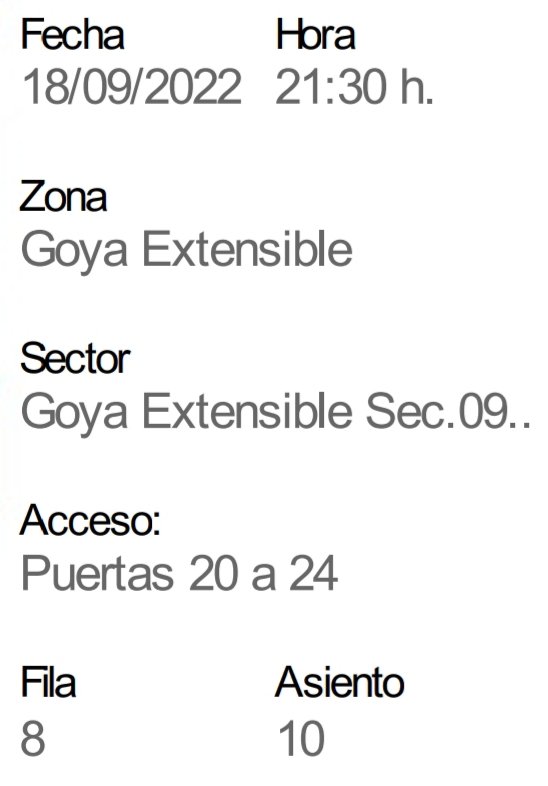 Maria_Cervel's tweet photo. Se venden 2 #entradas para el #concierto de @Aitanax el día #18septiembre en el @WiZinkCenter de #Madrid. Son en grada y no son contiguas. Mismo precio oficial #55euros. Se venden juntas o por separado. Detalles de localización en las imágenes adjuntas ⬇️
#Aitana #música https://t.co/sT08kUAfkN