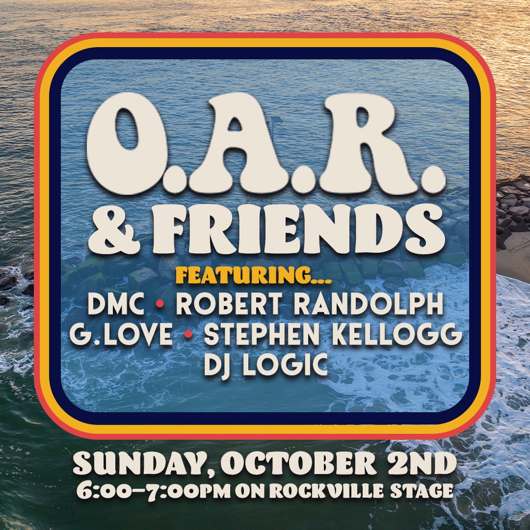 We’re bringing friends to @oceanscallingmd! 

Swing by the Rockville Stage @ 6pm on Sunday of #OceansCalling for a very special performance featuring O.A.R. and our very good friends, @kingdmc, @robertrandolph, @glove, @stephen_kellogg & @thedjlogic.

🎫 OceansCallingFestival.com