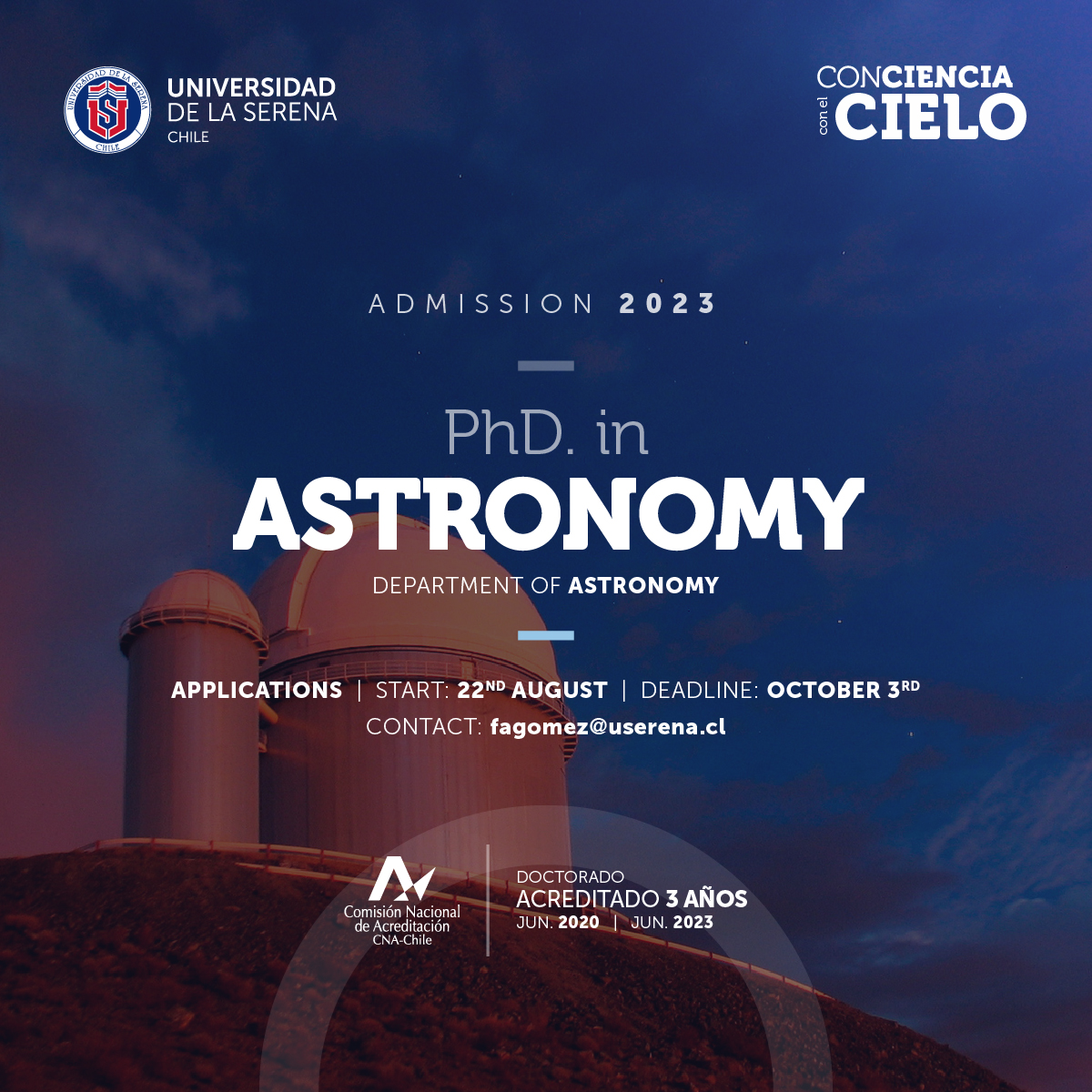 Facundoag79's tweet photo. Estamos recibiendo postulaciones a nuestro programa de Doctorado!  Conoce mas sobre nuestro programa en el siguiente sitio:
https://t.co/nXdyspDWB1
----
We are reciving applications for our Ph.D program!  Find more information in the following site:
https://t.co/nXdyspDWB1 https://t.co/QqkVU9VXEA