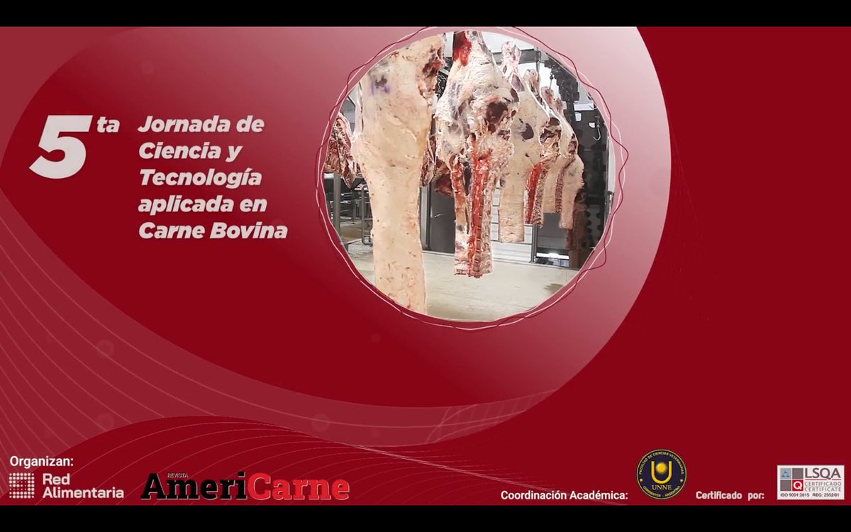 Redalimentaria's tweet photo. Ahora 💥 🥩🐂✨ ✨5ta Jornada de Ciencia y Tecnología aplicada a Carne Bovina - "Integración de la Cadena de Producción, Proceso y Productos Cárnicos"
💻 Seguí la jornada en vivo:
https://t.co/07X000kWs2
#redalimentaria #jornada #carne #industriacarnica #industriaFrigorifica https://t.co/bUokRjeIFv