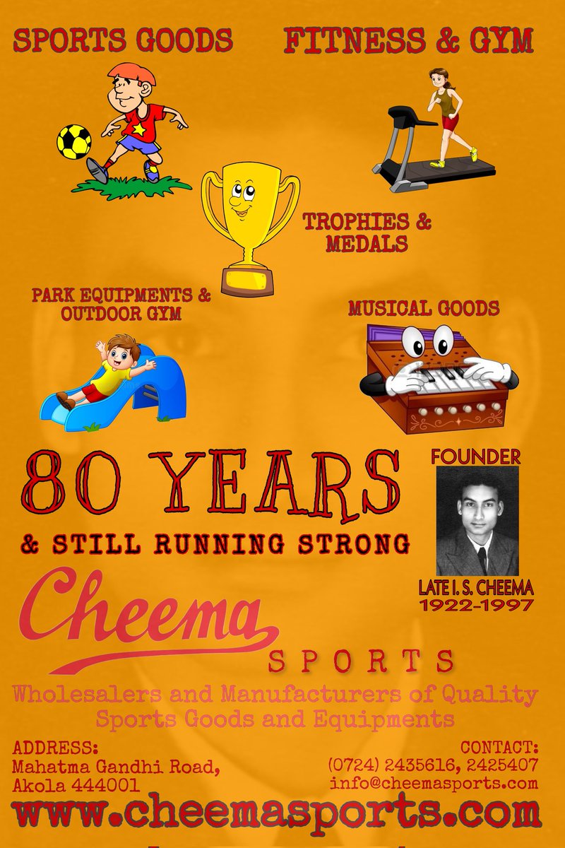 SportsCheema's tweet photo. This year we reach 80 Years milestone in Business &amp;? we are also thrilled that our founder Late Iqbalsingh Cheema also have his 100th Birth Anniversary this year. We are highly thankful &amp; grateful to all our trading &amp; non-trading partners for standing firm with us all these years https://t.co/tvFTGpWdpw