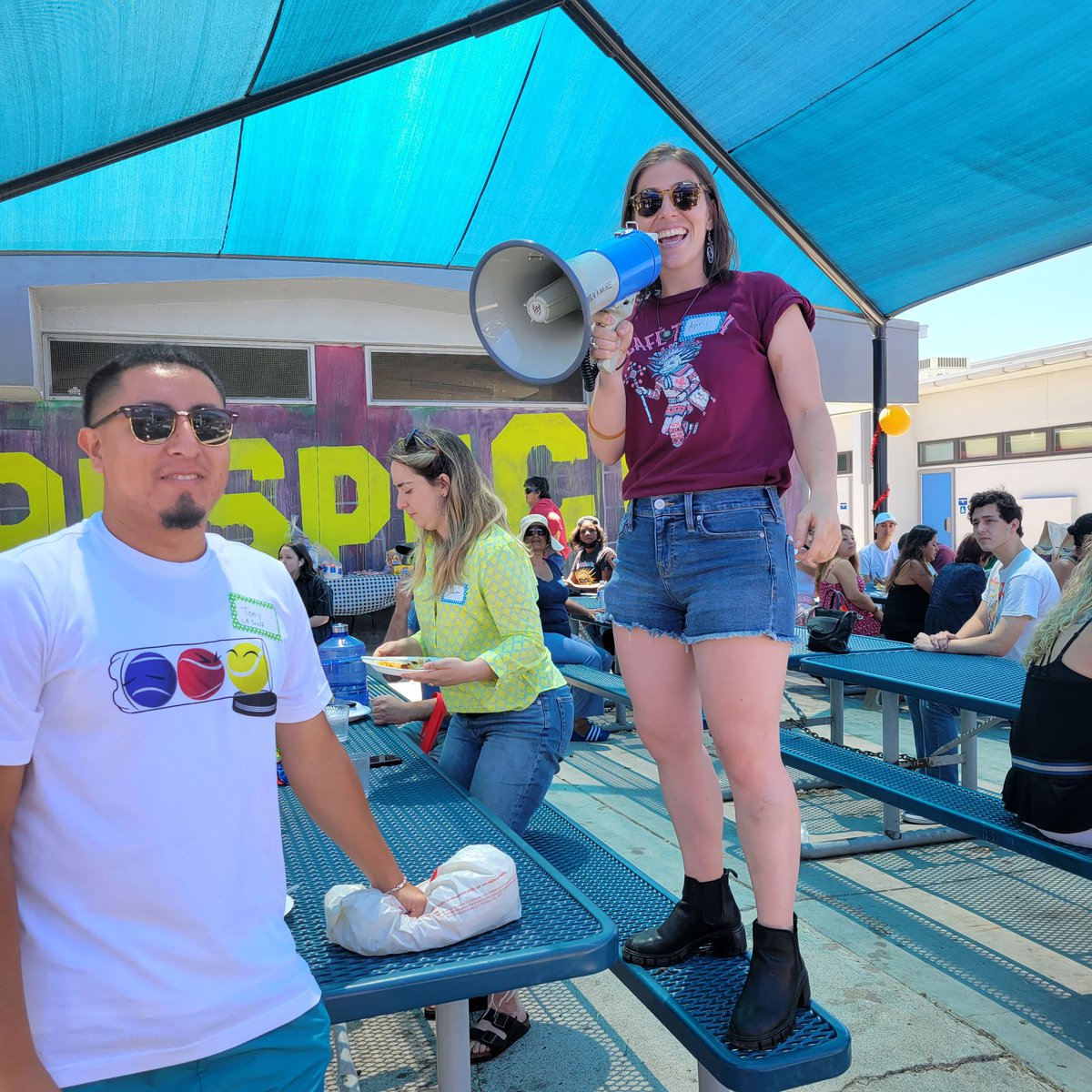 YESscholars's tweet photo. Early August, YES LA hosted a family fun day at Lennox Middle School. After a two-year break, scholars and their families shared a meal, participated in a raffle, got their faces painted, and posed at the photo booth! https://t.co/Txvggn0IRt