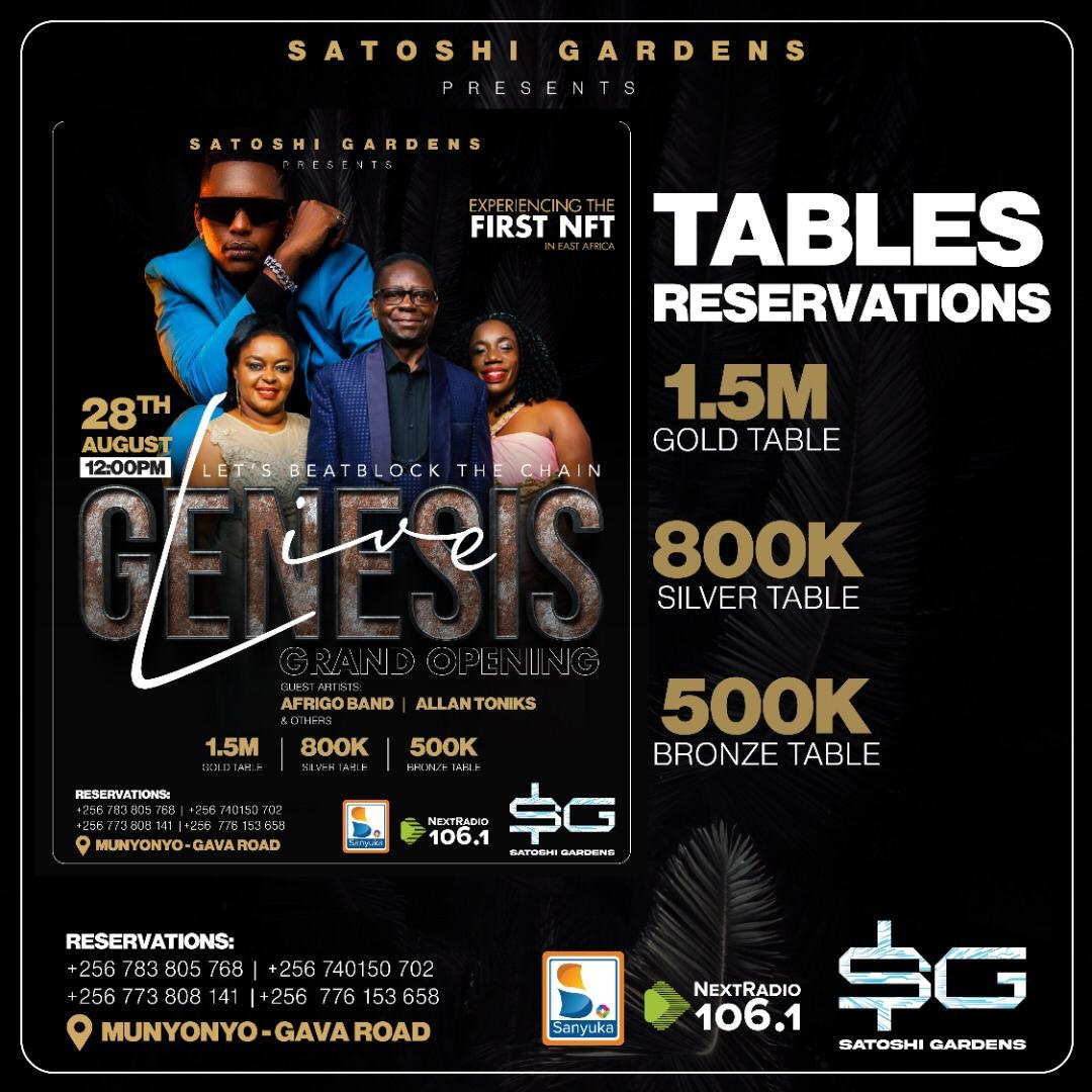 BigEyeUG's tweet photo. Do you have interest in NFT, Crypto, and Blockchain? Do you want to network with like-minded people? 

Then don't miss the grand opening of the first Blockchain Hub in Africa? It is all happening on August 28th at @SatoshiGardens.

Book your ticket today! 

#NFTs
#bit2big https://t.co/zcrXckiKIb