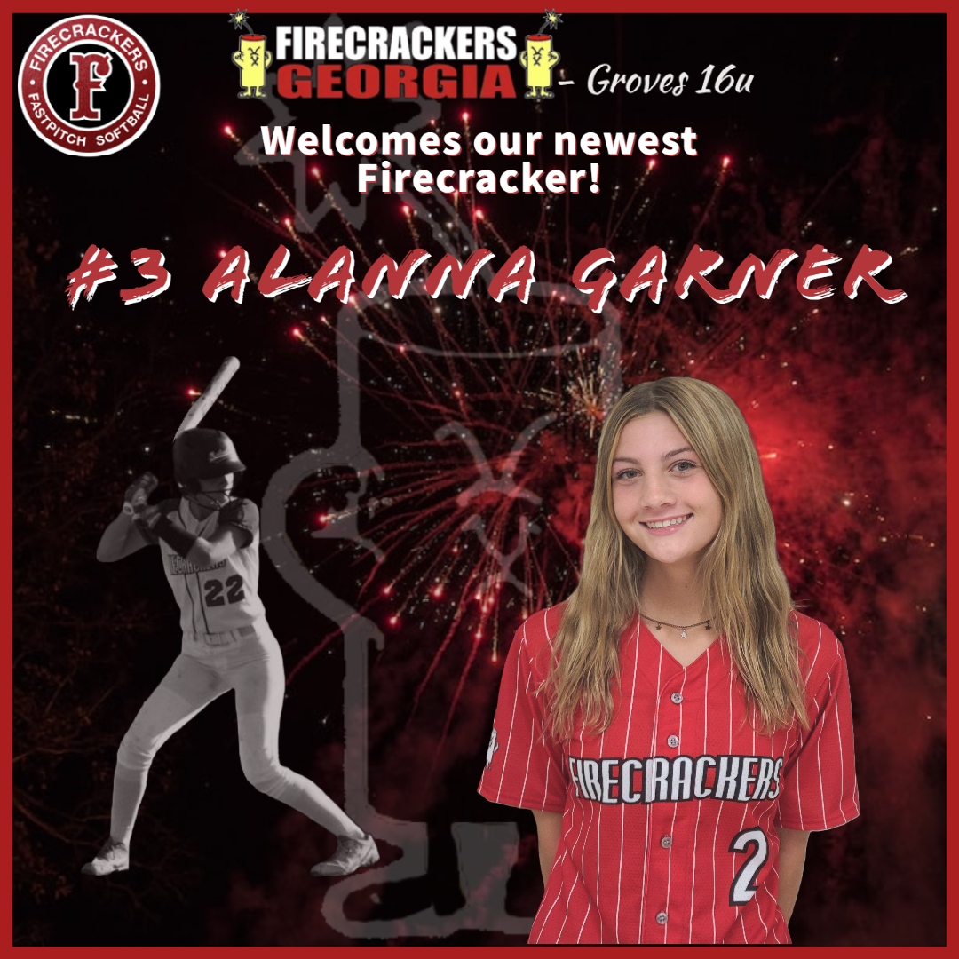 We're excited to welcome Alanna Garner to our #Firecrackers family! Alanna is a lockdown defender and a great hitter. Her amazing work ethic and toughness adds to our talented team! 
Welcome to #FCNation Alanna and family!!! 🧨💥 <a href="/FirecrackersGe1/">Firecrackers Georgia</a> <a href="/JGFC07/">J. Groves</a> @Los_Stuff