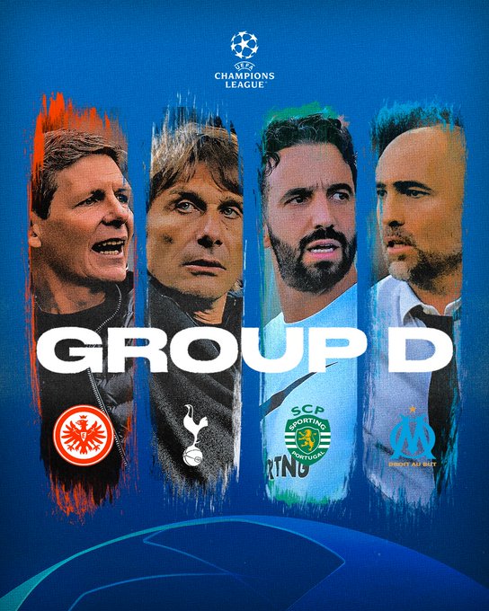 We will face Eintracht Frankfurt, Sporting Lisbon and Olympique Marseille in the group stage