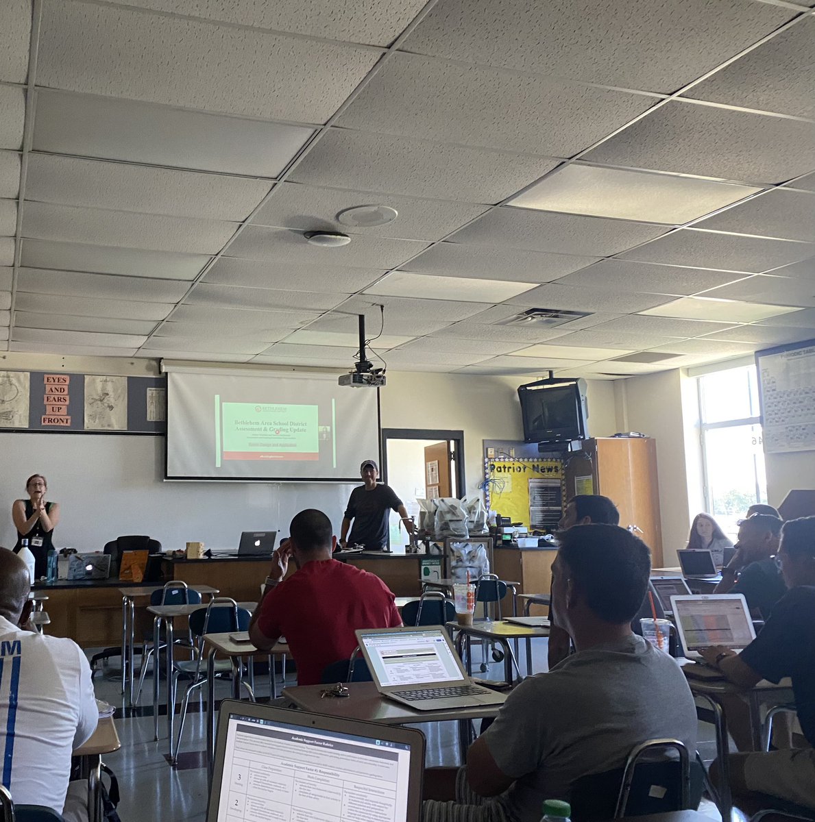 HS Social Studies &amp; Science teachers from FHS &amp; LHS learning about our multiple grades report cards pilot! #growthmindset