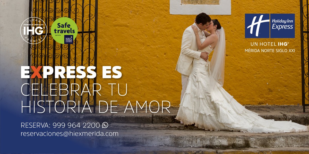 hiexmerida's tweet photo. Celebramos contigo el comienzo de tu historia de amor.
Disfruta de la mejor tarifa para #NocheDeBodas en #HolidayInnExpress. 
Pregunta por tu tarifa grupal de boda destino.
Reserva ahora 👉 https://t.co/1SmHDpg69n
Contáctanos: 999 964 2200 https://t.co/Sml7483wuj