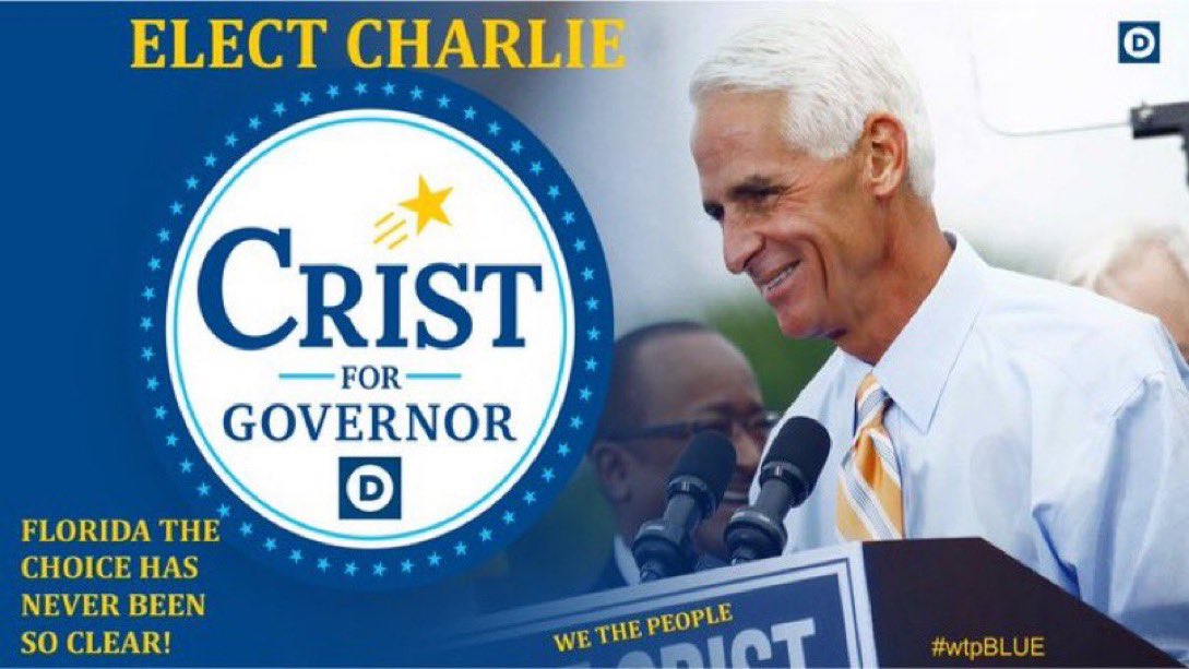 AliMarieFL's tweet photo. @AmoneyResists Let’s elect a governor who knows the job. Elect Charlie Crist!
#VoteCharlieCrist #FireRonDeSantis https://t.co/XjjLQbcIZ6