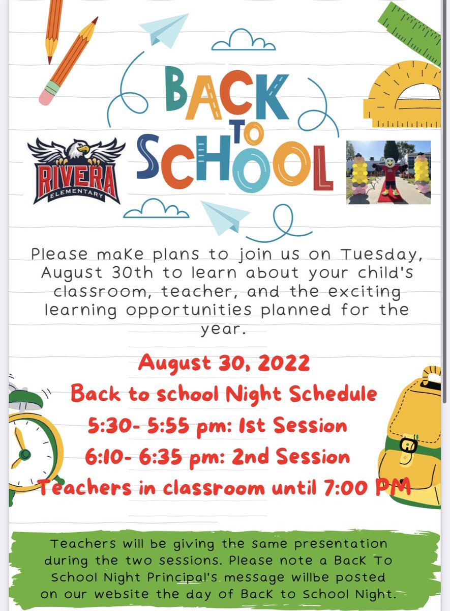 MrsRentEst's tweet photo. We are excited to invite you to BTSN @RiveraERUSD! Join our awesome Teachers 👩🏻🏫 and staff as you visit classrooms and hear all about what Rivera has to offer! We look forward to hosting you! @RiveraPto @ElRanchoSchools
📚 #RiveraRocks https://t.co/O9QVRGAFZi