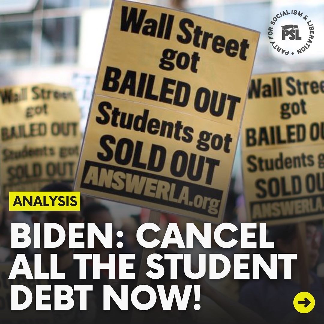 PSLDFW's tweet photo. Biden has announced actions to forgive student loan debt — but it’s not enough.
All student loan debt should be canceled immediately! Biden has the power through executive order – he can't blame the Republicans or Joe Manchin for not doing more
#studentloandebt #cancelstudentdebt https://t.co/UtSSWIw6Pg