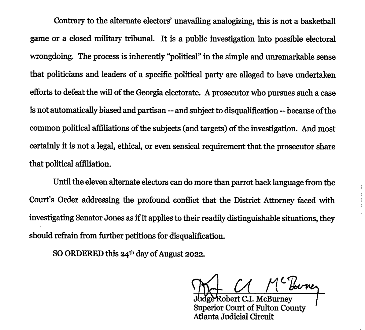 kyledcheney's tweet photo. In other Fulton grand jury news, the judge overseeing the probe sharply rejected a renewed effort by 15 of the 16 false GOP electors to disqualify the DA over an alleged conflict of interest. https://t.co/PSgjMk1EZu