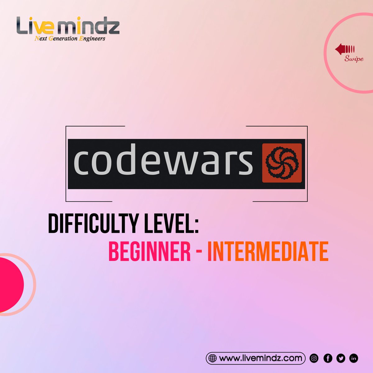 Livemindz1's tweet photo. Here are some coding challenge websites that will help you improve your skills. Join Livemindz to get your dream job in tech. Visit https://t.co/YQ90PL77dj

#job #tech #help #coding #livemindz #career #programmer #tech #digitaltransformation https://t.co/vF7xosz2iw