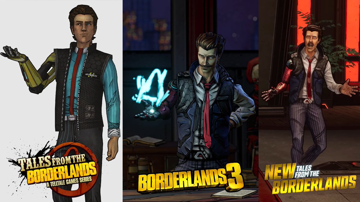 SimmerDmitriy's tweet photo. #TalesFromTheBorderlands #TFTBL #Borderlands3 #BL3 #NewTalesFromTheBorderlands #NEWTFTBL #TalesIsBack #Rhys #RhysStrongfork #Fiona #Rhyiona #Sasha #Rhysha
The Evolution of Rhys:
Tales from the Borderlands (2014) โก๏ธ Borderlands 3 (2019) โก๏ธ New Tales from the Borderlands (2022) https://t.co/qu1E9SfXsQ