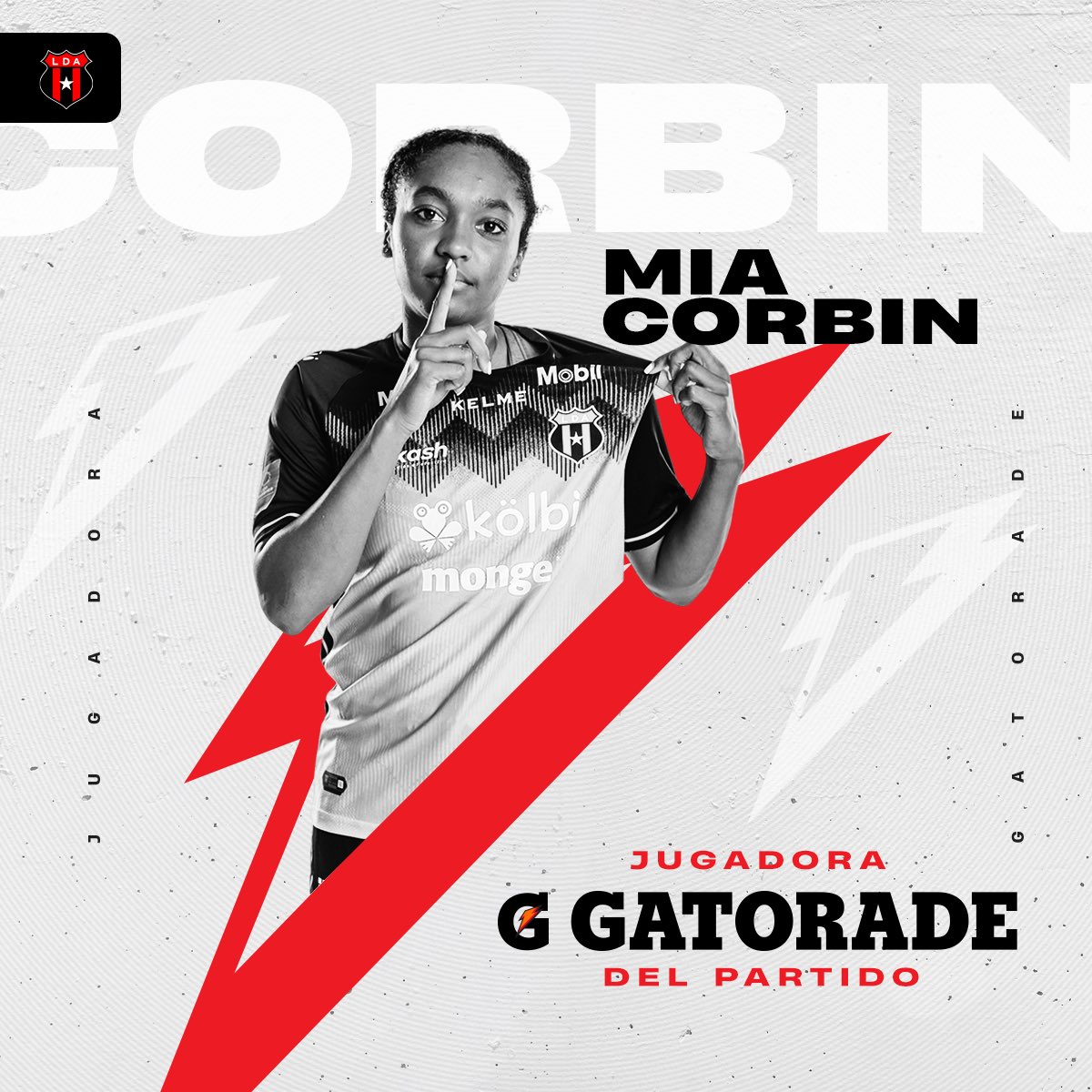 3 puntos y dos goles de Mia Corbin quien fue elegida como la jugadora <a href="/GatoradeCR/">Gatorade Costa Rica</a> luego de la victoria por la fecha 1 del Clausura 2022 🆚 Suva Sports.