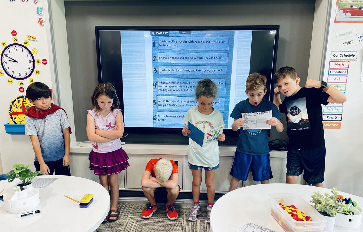 lisalmariani's tweet photo. Check out our first Wit &amp; Wisdom Tableau! @EdisonD205 @WitWisdomELA @PatriciaPolacco #thankyoumrfalker #characterchange https://t.co/OhThNZl7dQ