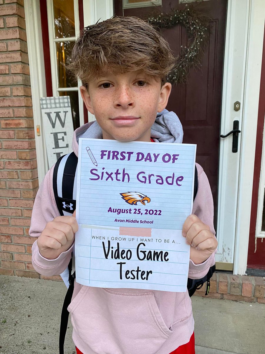 This_Journey's tweet photo. First day in middle school and last "First Day" as a senior.  Fly high, boys!  #AvonFirstDay2022 https://t.co/kihCLyhmAi