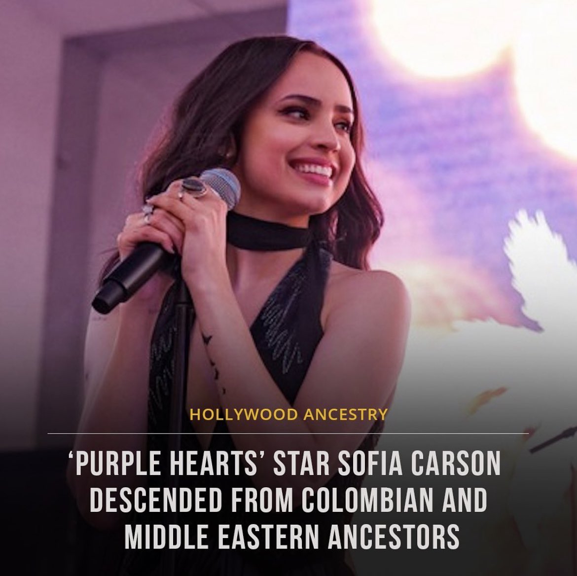 HWAncestry's tweet photo. Check out Sofia Carson’s incredible heritage: https://t.co/B9iORYkylq
#SofiaCarson #PurpleHearts https://t.co/o7fTc3Gdwm